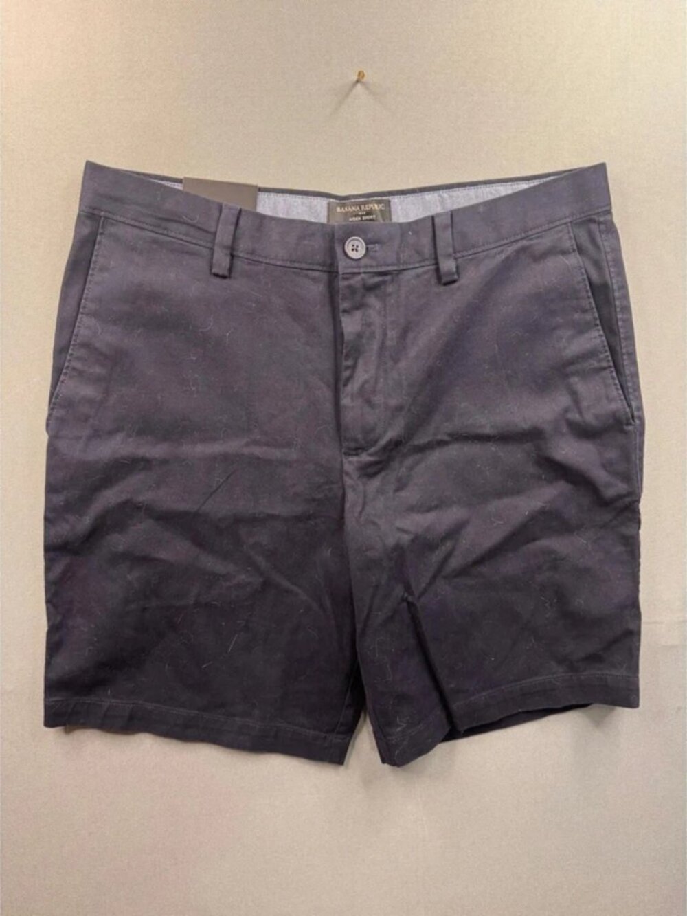 Banana Republic Aiden Shorts Women Blue Stretch Slim Fit Chino Size 33